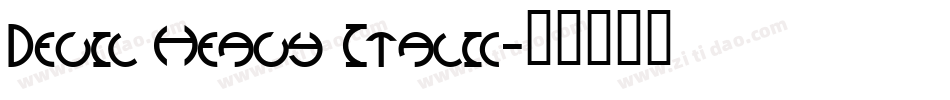 Devil Heavy Italic字体转换